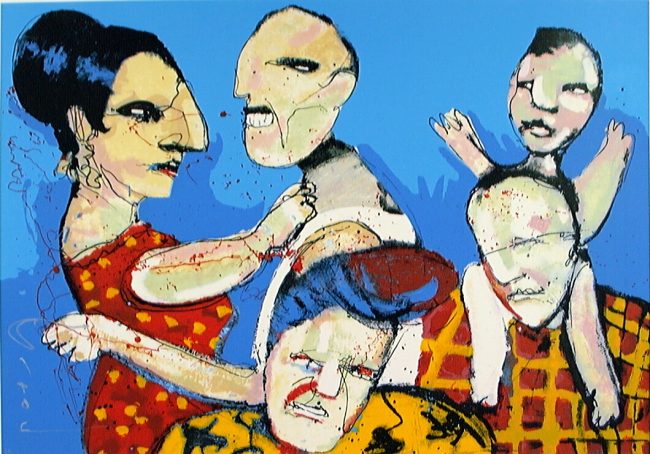 ② Herman Brood zeefdruk op doek "IK" - Kunst | Schilderijen | Modern | 2dehands
